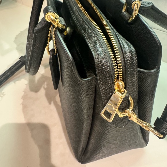 Coach Black Satchel with Gold Accents - Picture 15 of 15